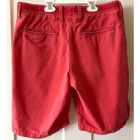 Gap Flat Front Cotton Twill Shorts in Coral - 30 - Picture 2 of 3